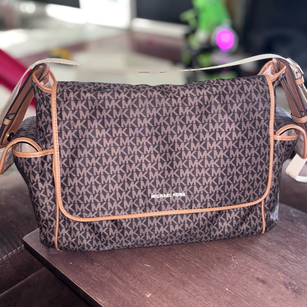 Michael Kors Dark Brown Monogram Diaper Bag